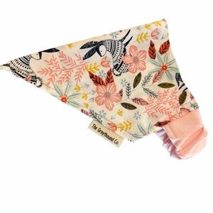 Scrunchie Floral Bunny Print Cotton Bandana - Pink, Coral, Blue